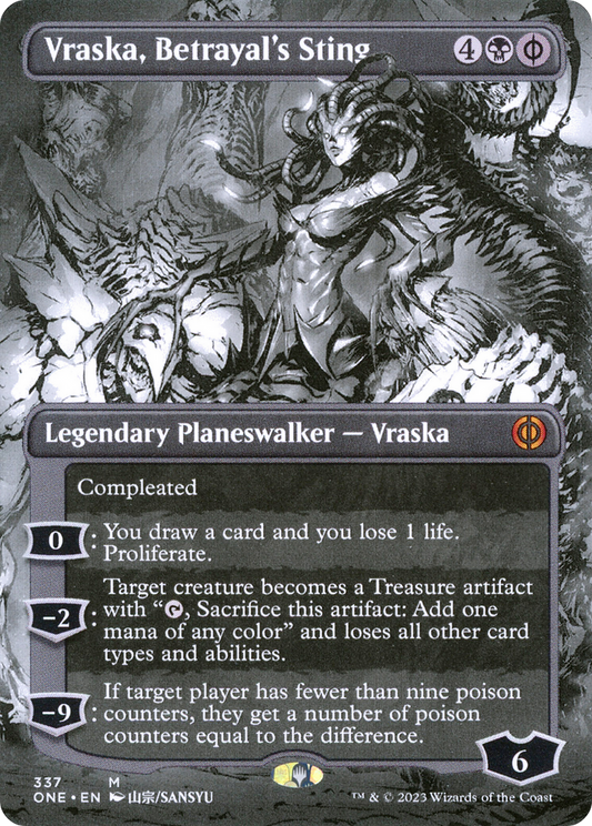 Vraska, Betrayal's Sting (Borderless Manga) [Phyrexia: All Will Be One] Foil