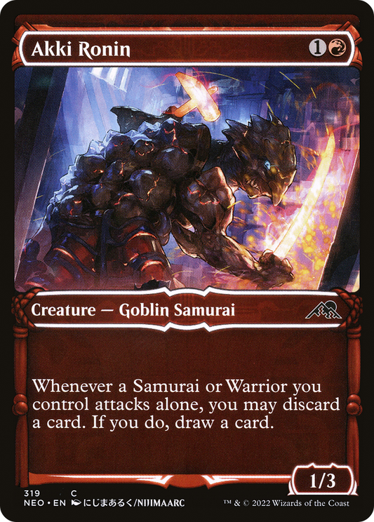 Akki Ronin (Showcase Samurai) [Kamigawa: Neon Dynasty] Foil