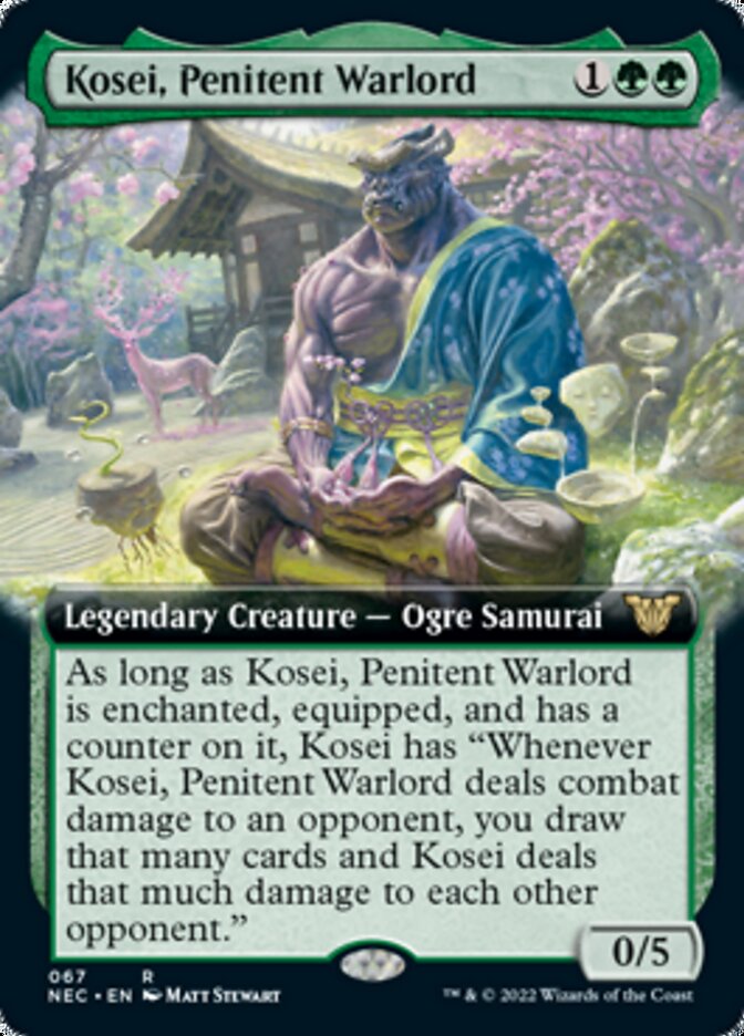 Kosei, Penitent Warlord (Extended Art) [Kamigawa: Neon Dynasty Commander] | Silver Goblin