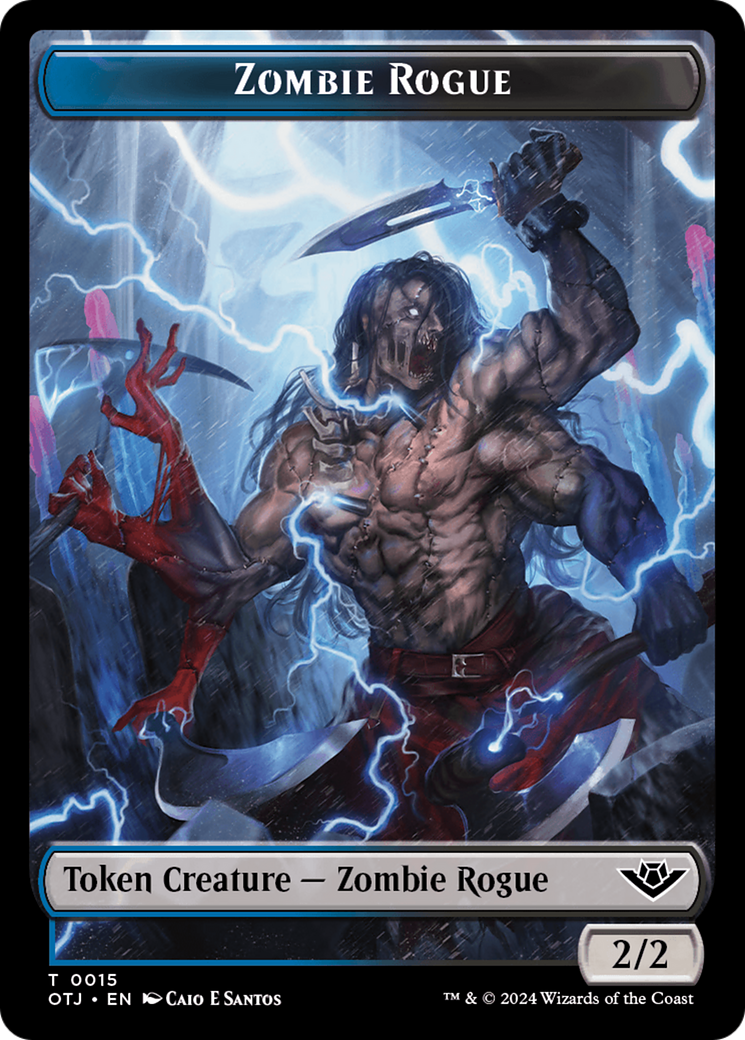 Mercenary // Zombie Rogue Double-Sided Token [Outlaws of Thunder Junction Tokens] | Silver Goblin