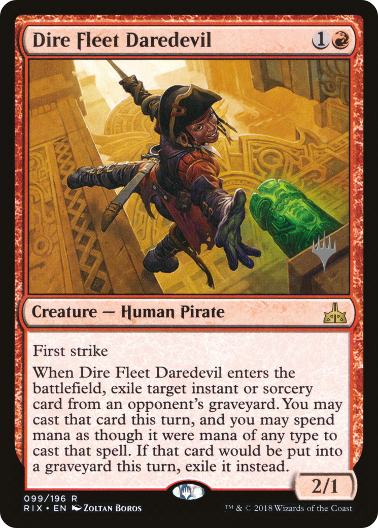 Dire Fleet Daredevil (Promo Pack) [Rivals of Ixalan Promos] Foil