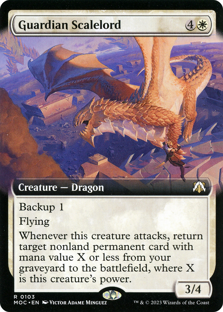 Guardian Scalelord (Extended Art) (103) - March of the Machine Commander