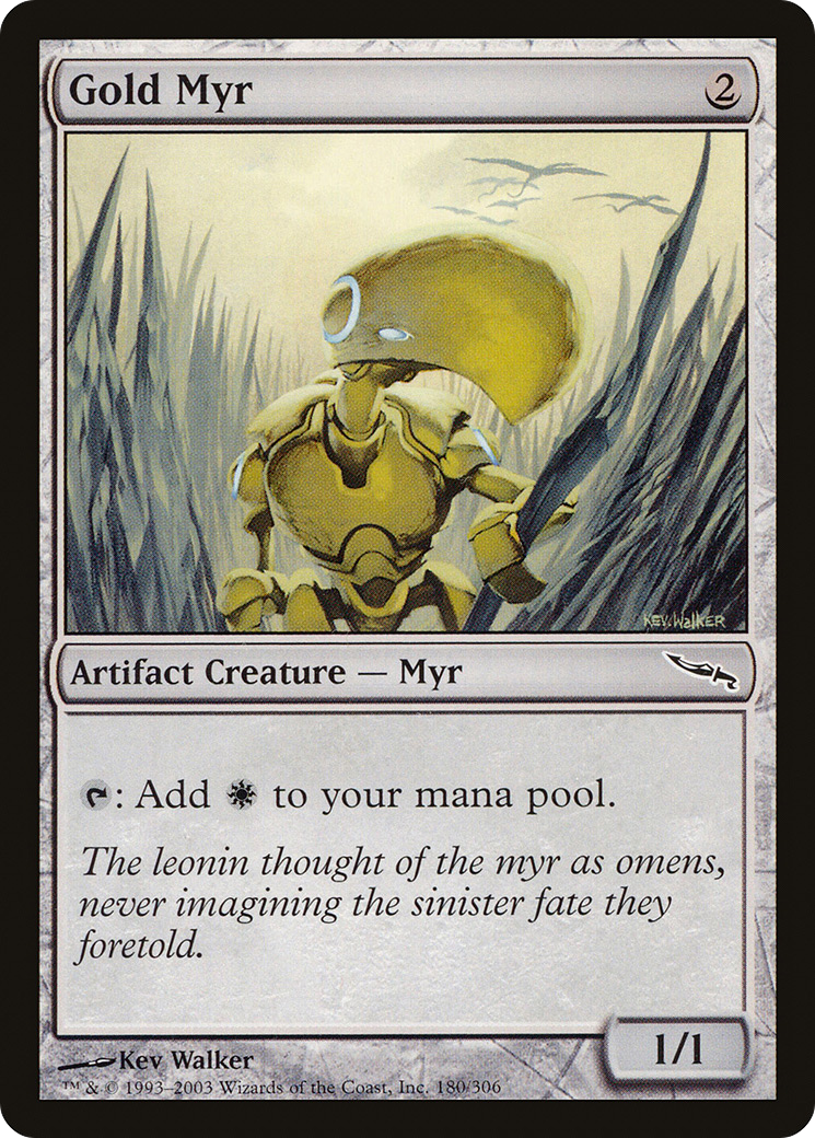 Gold Myr [Mirrodin] Foil