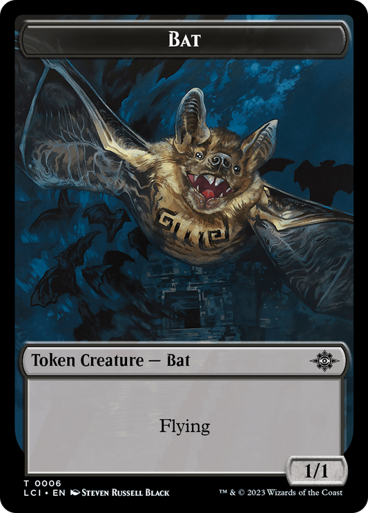 Bat // Vampire (0004) Double-Sided Token [The Lost Caverns of Ixalan Commander Tokens] Foil