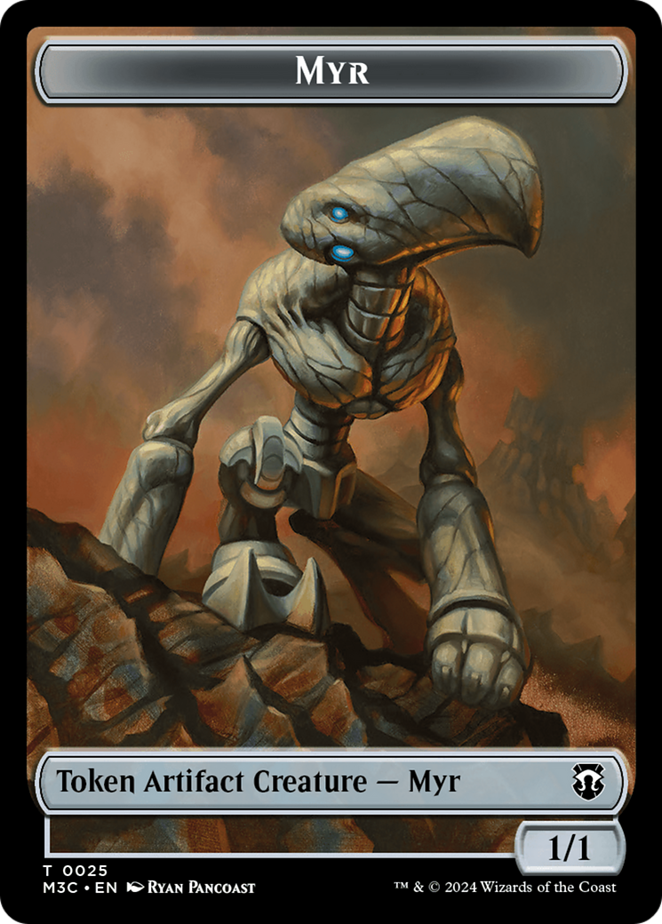Construct (Ripple Foil) // Myr Double-Sided Token [Modern Horizons 3 Commander Tokens] | Silver Goblin