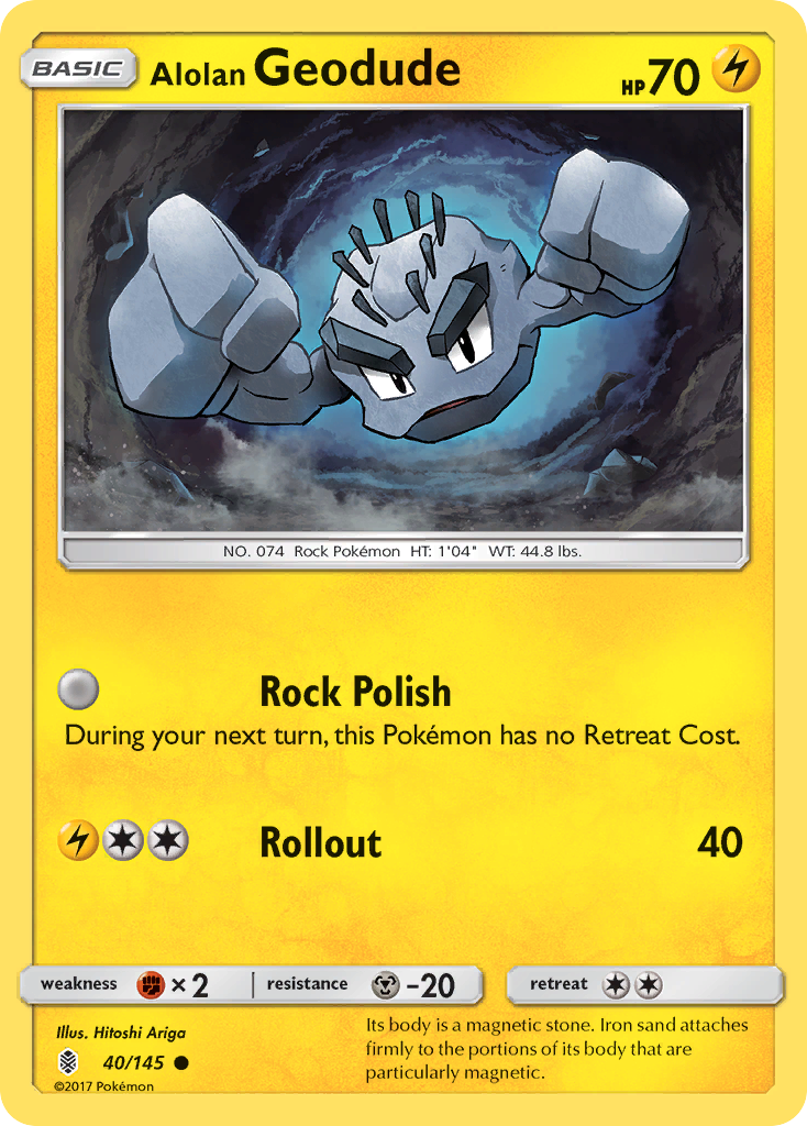 Alolan Geodude (40/145) [Sun & Moon: Guardians Rising] | Silver Goblin