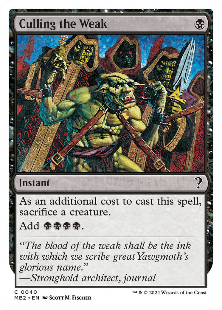 Culling the Weak (040)