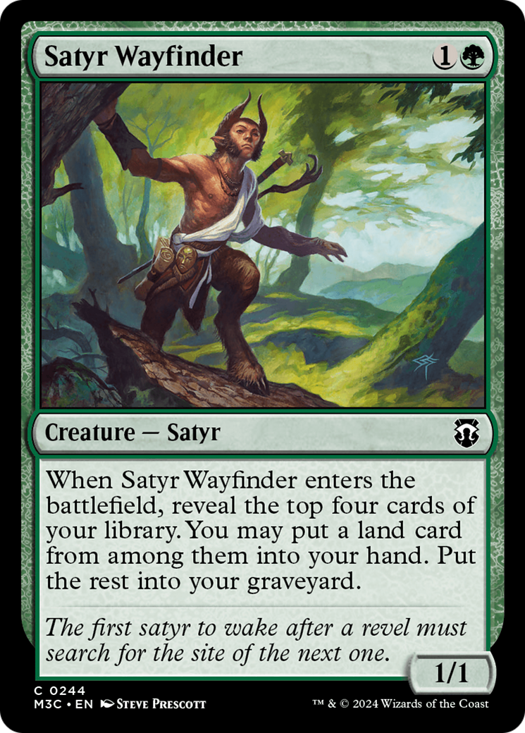 Satyr Wayfinder (Ripple Foil) [Modern Horizons 3 Commander] | Silver Goblin