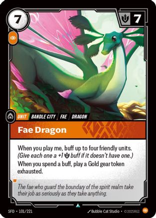 Fae Dragon (101) Foil - Spiritforged