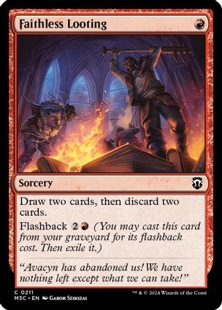 Faithless Looting (211) Ripple Foil - Commander: Modern Horizons 3