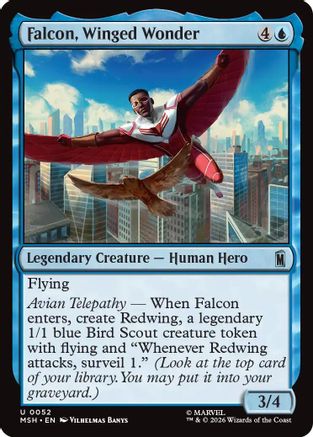 Falcon, Winged Wonder (052) Foil - Marvel Super Heroes