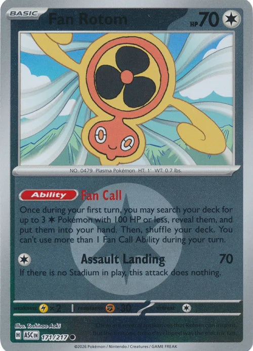 Fan Rotom (Energy Symbol Pattern) (171) Reverse Holofoil - Ascended Heroes