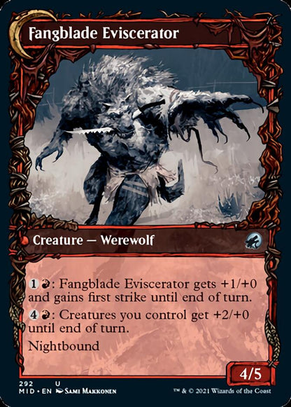 Fangblade Brigand // Fangblade Eviscerator (Showcase) (292) - Innistrad: Midnight Hunt Foil