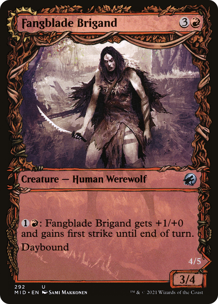 Fangblade Brigand // Fangblade Eviscerator (Showcase) (292) - Innistrad: Midnight Hunt Foil