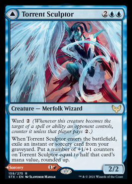 Torrent Sculptor // Flamethrower Sonata [Strixhaven: School of Mages] Foil