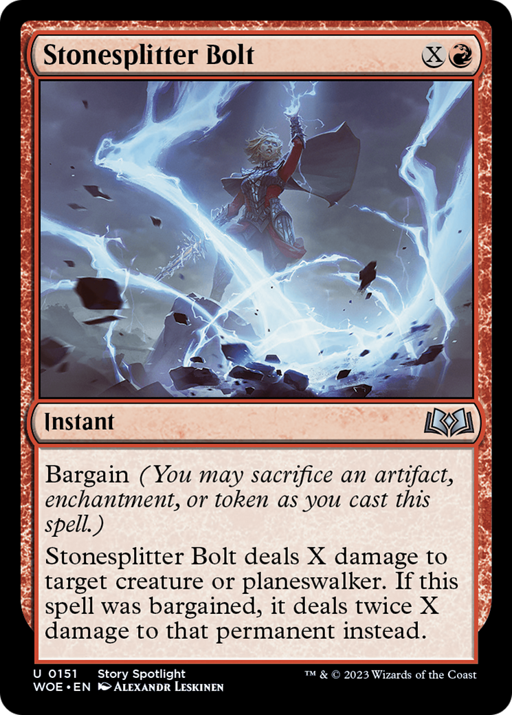 Stonesplitter Bolt [Wilds of Eldraine] | Silver Goblin