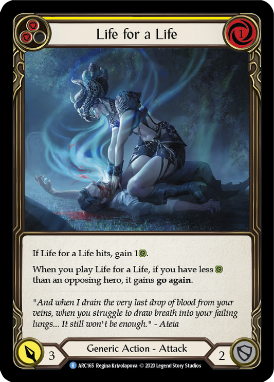 Life for a Life (Yellow) Unlimited Edition  (ARC165) - Arcane Rising