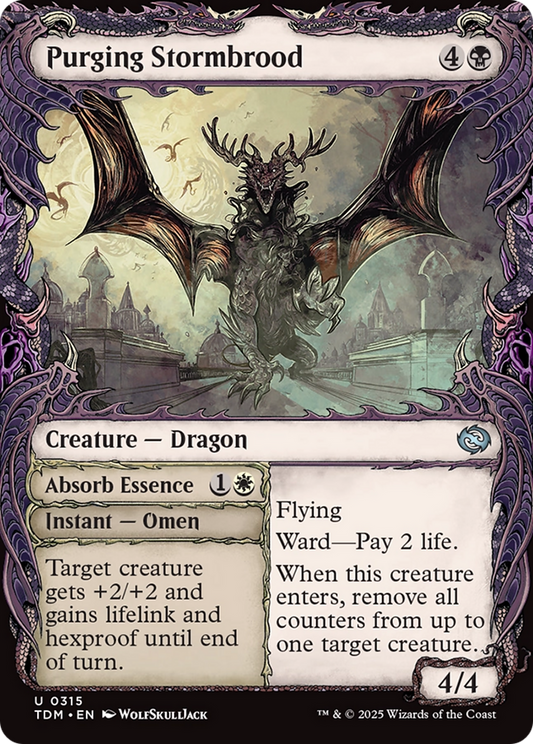 Purging Stormbrood // Absorb Essence (Showcase) (315) Foil - Tarkir: Dragonstorm