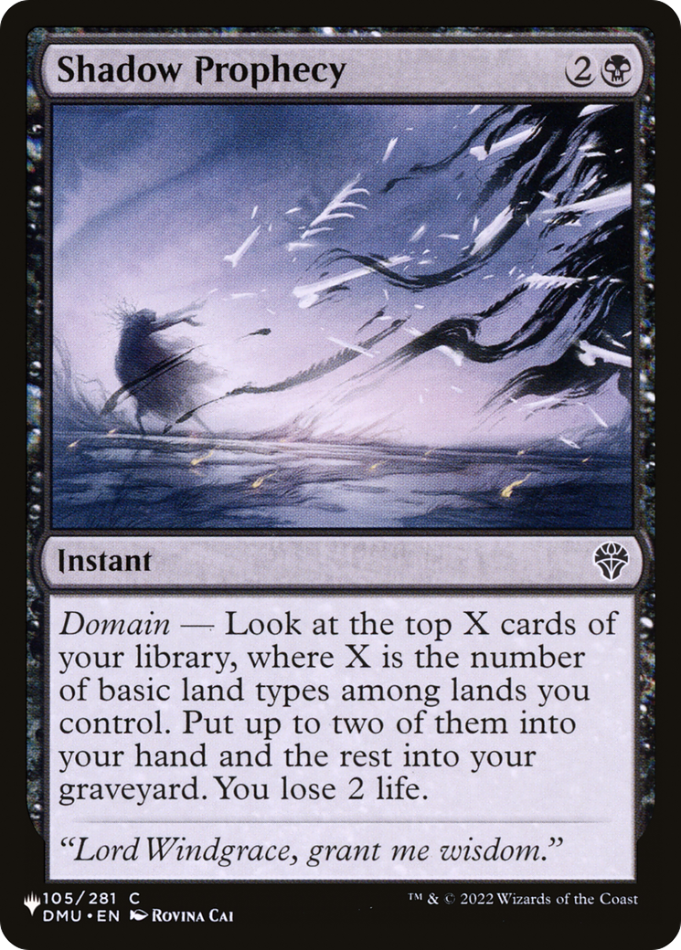 Shadow Prophecy [The List Reprints] | Silver Goblin