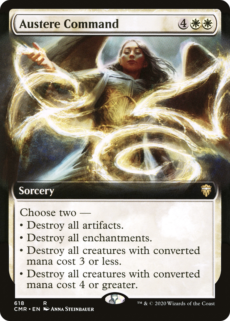 Austere Command (Extended Art) [Commander Legends] Foil