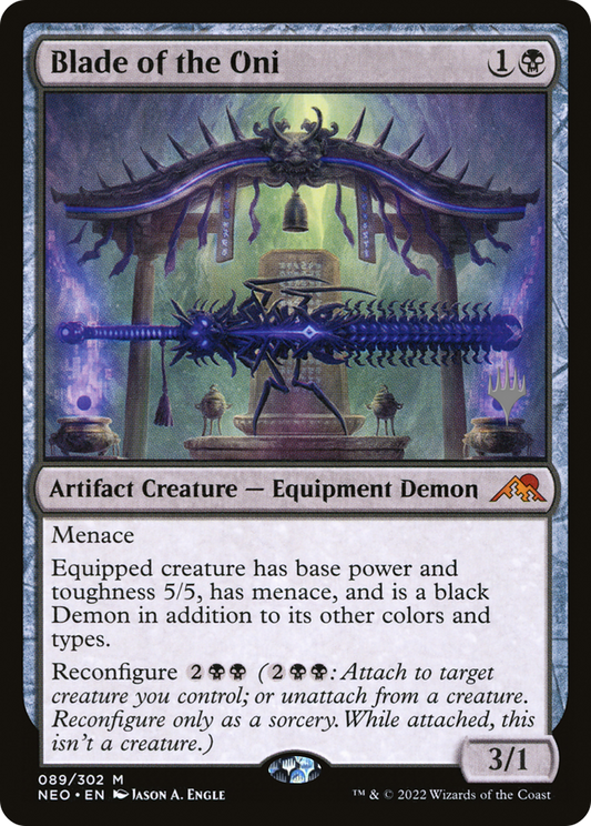 Blade of the Oni (Promo Pack) [Kamigawa: Neon Dynasty Promos] Foil