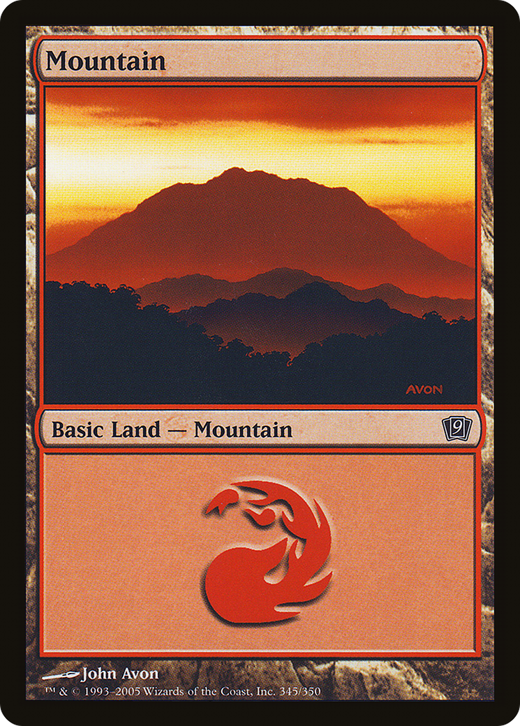 Mountain (345) Foil - Ninth Edition