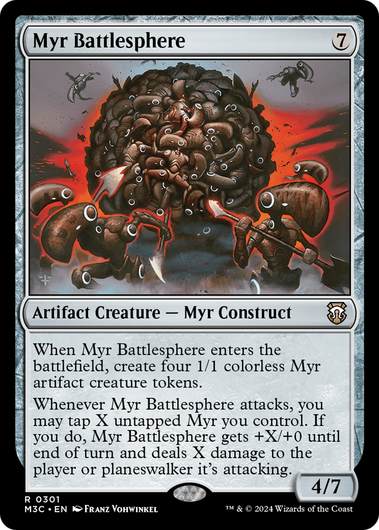 Myr Battlesphere (Ripple Foil) [Modern Horizons 3 Commander] | Silver Goblin