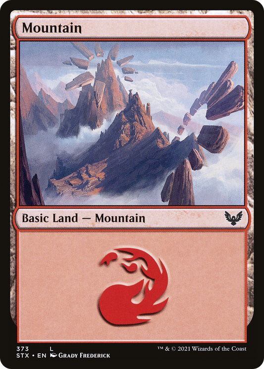 Mountain (373) [Strixhaven: School of Mages] Foil
