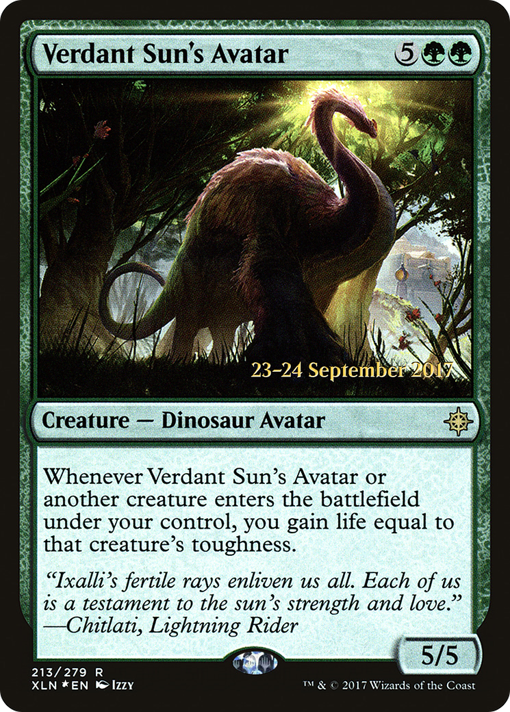 Verdant Sun's Avatar [Ixalan Prerelease Promos] | Silver Goblin