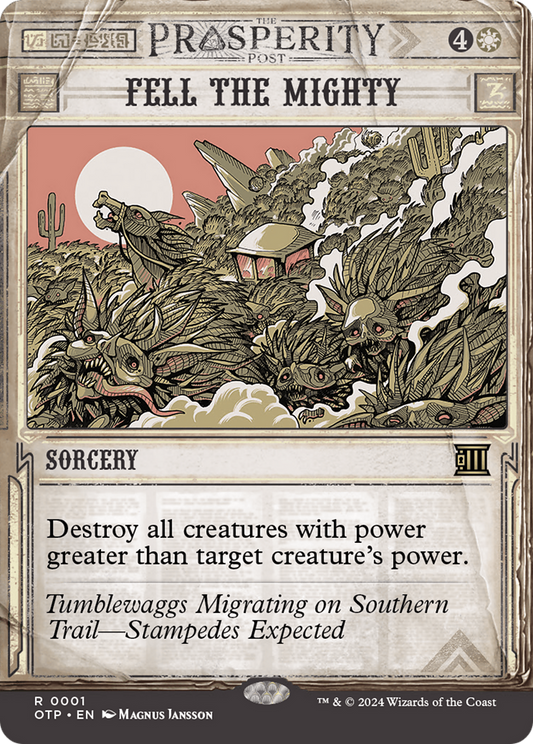 Fell the Mighty [Outlaws of Thunder Junction: Breaking News] Foil