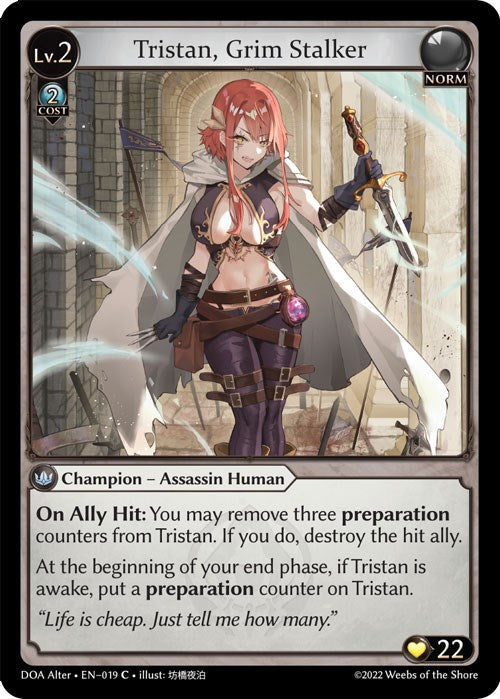 Tristan, Grim Stalker (019) [Dawn of Ashes: Alter Edition] Foil