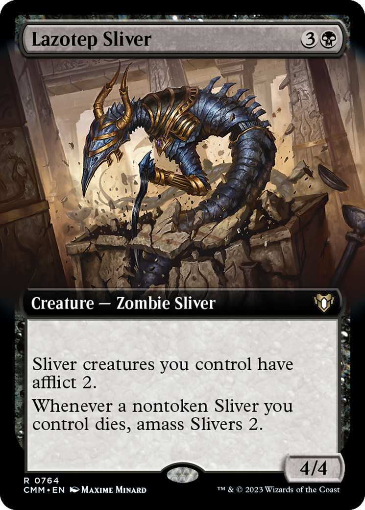 Lazotep Sliver (Extended Art) [Commander Masters] | Silver Goblin