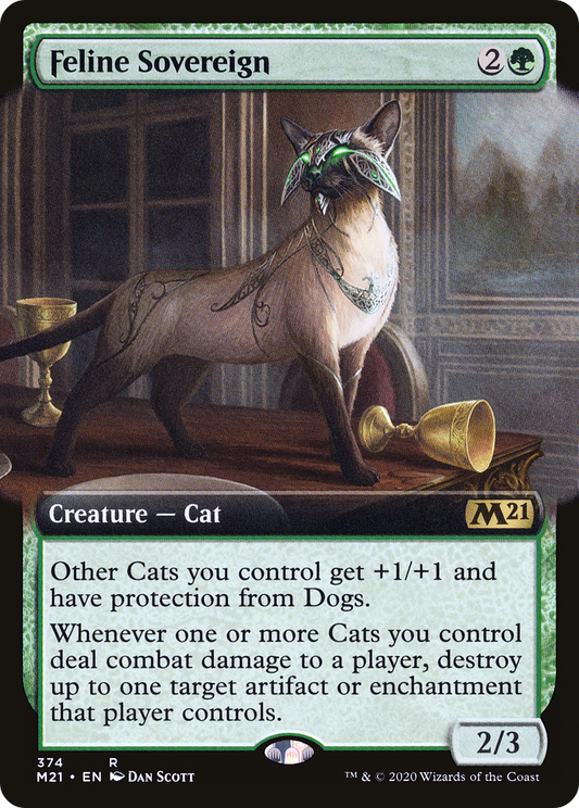 Feline Sovereign (Extended Art) [Core Set 2021] Foil