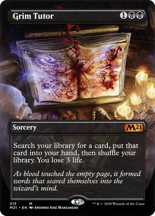 Grim Tutor (Borderless Alternate Art) [Core Set 2021] Foil
