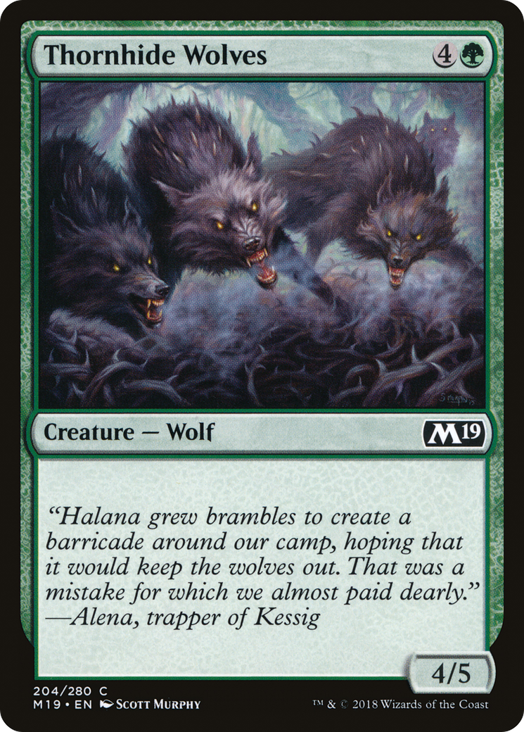 Thornhide Wolves [Core Set 2019] | Silver Goblin