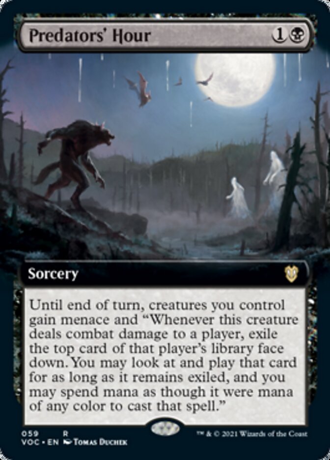 Predators' Hour (Extended Art) [Innistrad: Crimson Vow Commander] | Silver Goblin