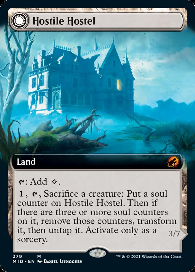 Hostile Hostel // Creeping Inn (Extended Art) [Innistrad: Midnight Hunt] Foil