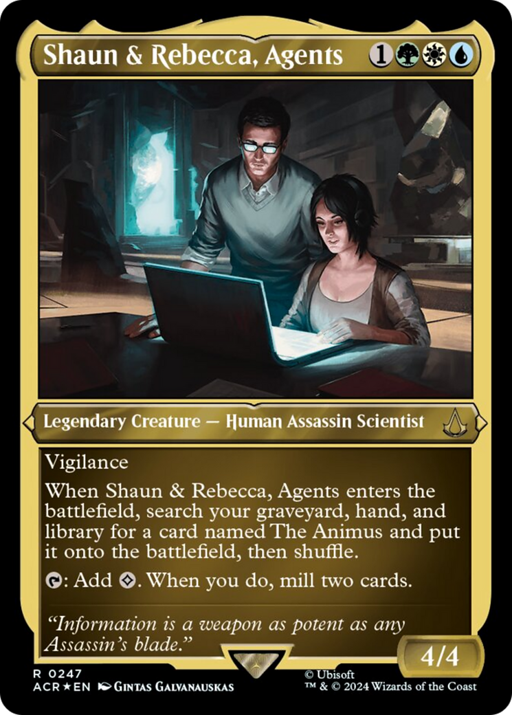 Shaun & Rebecca, Agents (Foil Etched) [Assassin's Creed] | Silver Goblin