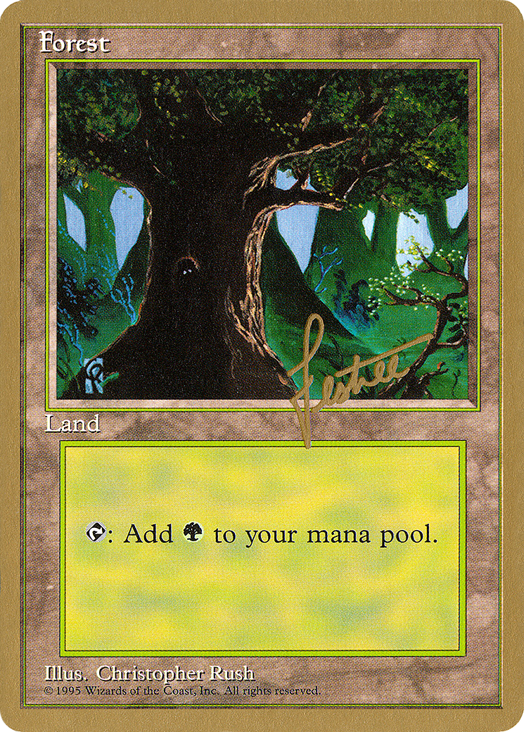 Forest (bl376) (Bertrand Lestree) [Pro Tour Collector Set] | Silver Goblin