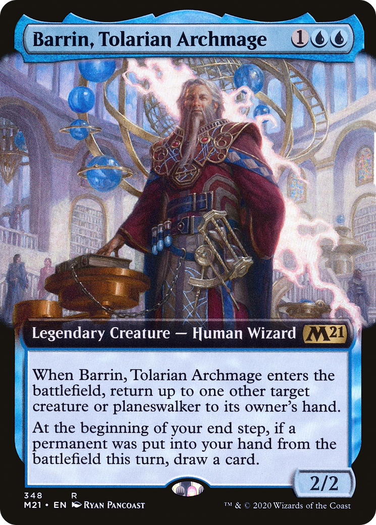 Barrin, Tolarian Archmage (Extended Art) [Core Set 2021] Foil