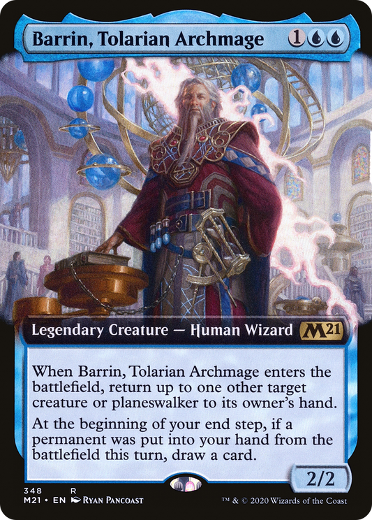Barrin, Tolarian Archmage (Extended Art) [Core Set 2021] Foil