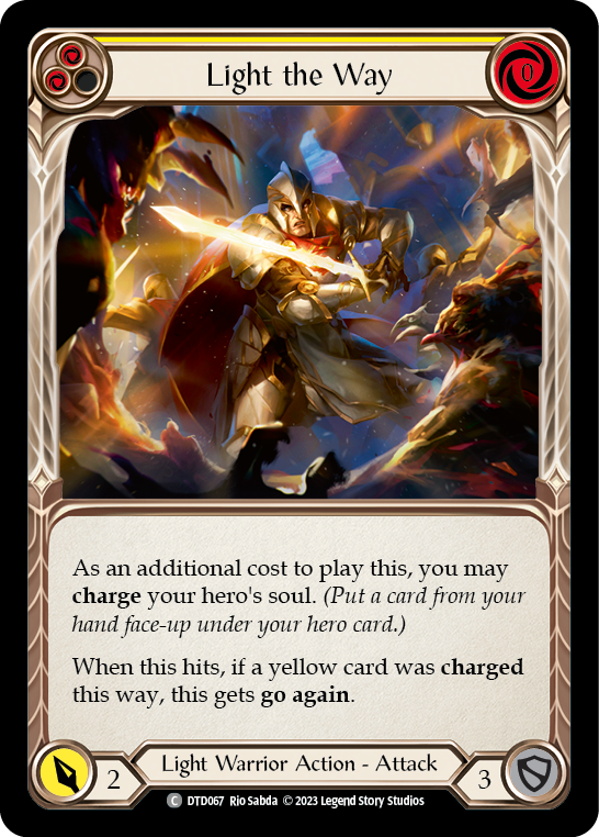 Light the Way (Yellow) [DTD067] (Dusk Till Dawn)  Rainbow Foil | Silver Goblin