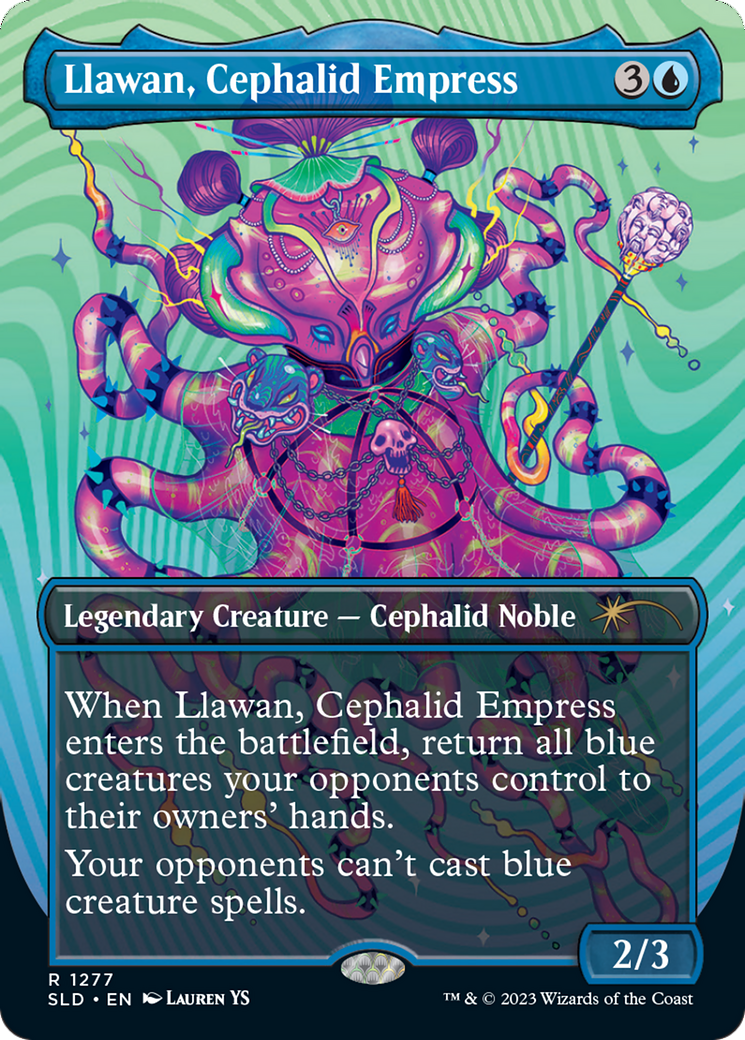 Llawan, Cephalid Empress (Borderless) [Secret Lair Drop Series] | Silver Goblin