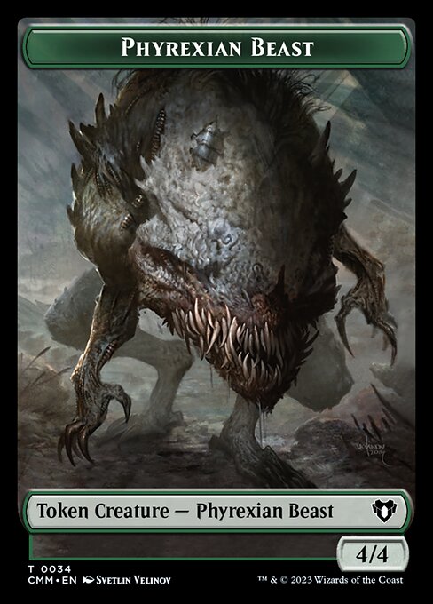 Treasure // Phyrexian Beast Double-Sided Token [Commander Masters Tokens] | Silver Goblin