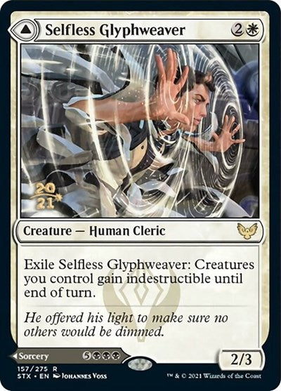 Selfless Glyphweaver // Deadly Vanity [Strixhaven: School of Mages Prerelease Promos] | Silver Goblin