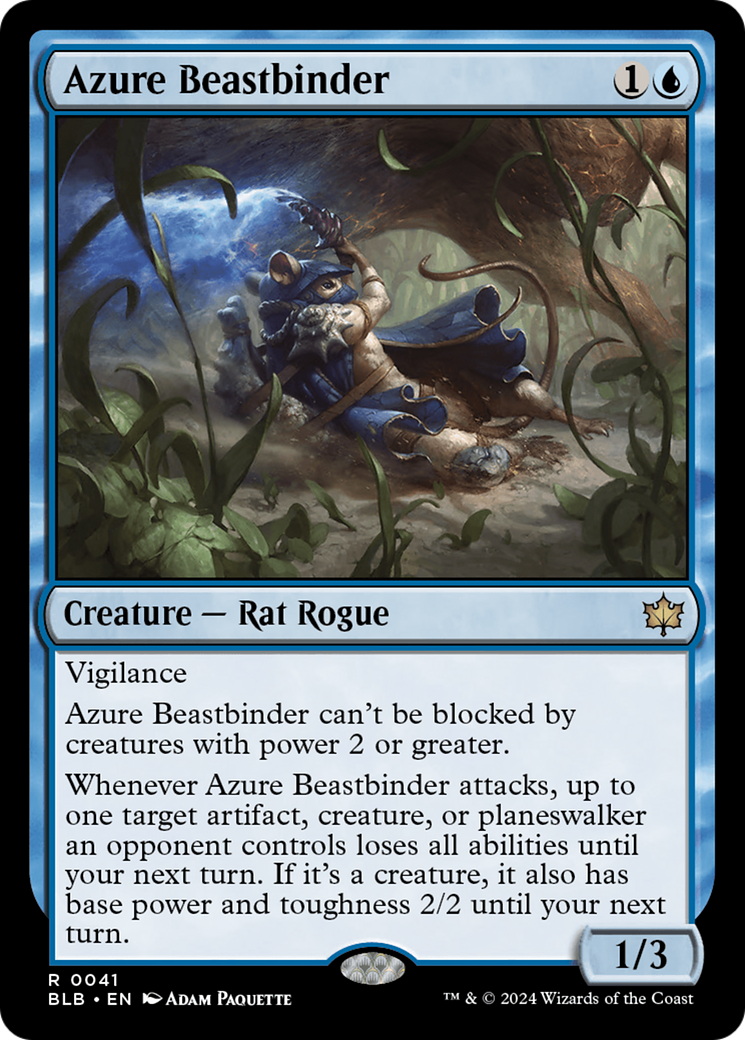 Azure Beastbinder [Bloomburrow] | Silver Goblin