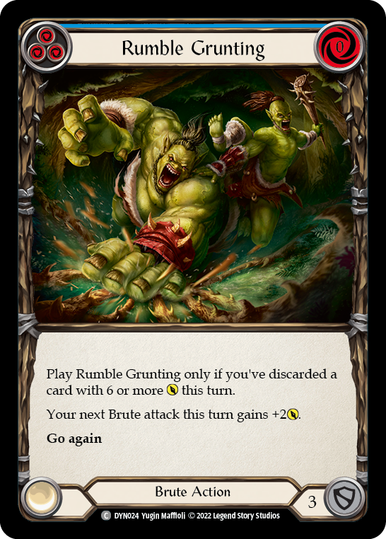 Rumble Grunting (Blue) [DYN024] (Dynasty) | Silver Goblin