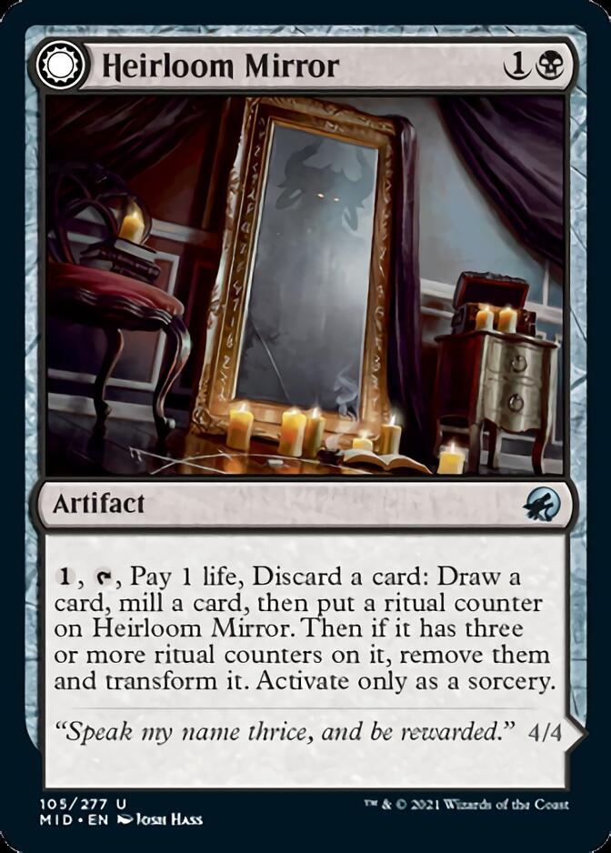 Heirloom Mirror // Inherited Fiend [Innistrad: Midnight Hunt] Foil