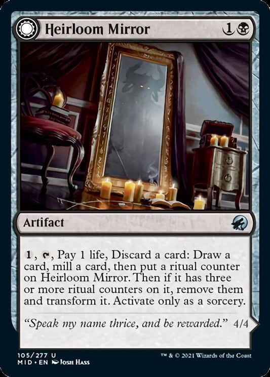Heirloom Mirror // Inherited Fiend [Innistrad: Midnight Hunt] Foil