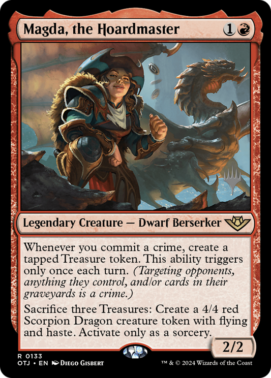 Magda, the Hoardmaster (Promo Pack) [Outlaws of Thunder Junction Promos] Foil